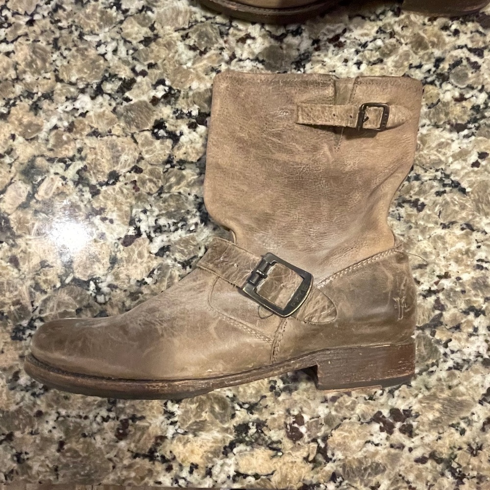 Frye Veronica Shortie Boot; Slate Burnished Antique Leather; Size 10